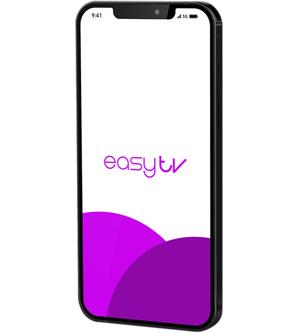Imagem de Smartphone com a logo da EasyTV ao centro